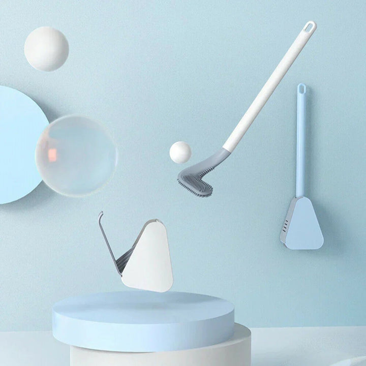 "Brosse de toilette ergonomique en L, design moderne pour un nettoyage efficace, matériaux durables et faciles d'entretien."