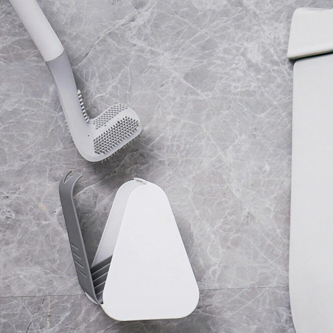 "Brosse de toilette ergonomique en L, design moderne pour un nettoyage efficace, matériaux durables et faciles d'entretien."