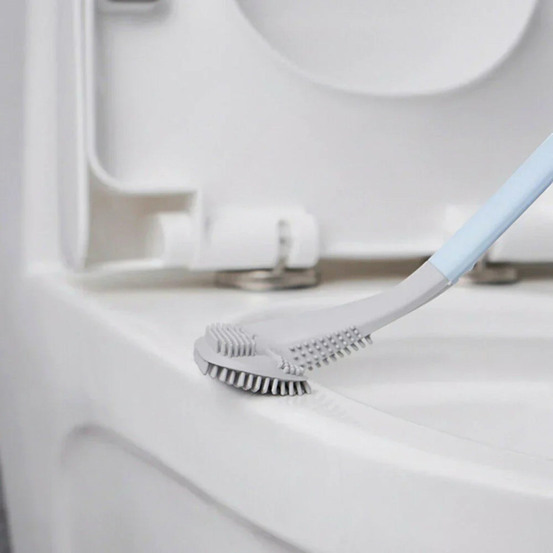 "Brosse de toilette ergonomique en L, design moderne pour un nettoyage efficace, matériaux durables et faciles d'entretien."