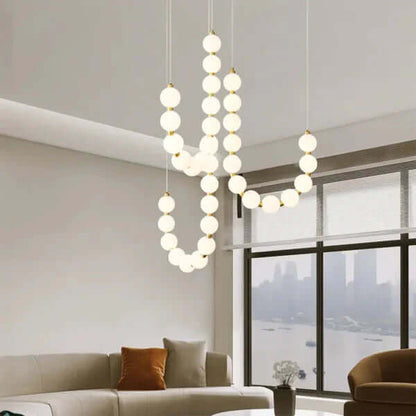 Lustre À Chaîne Blanc De Luxe