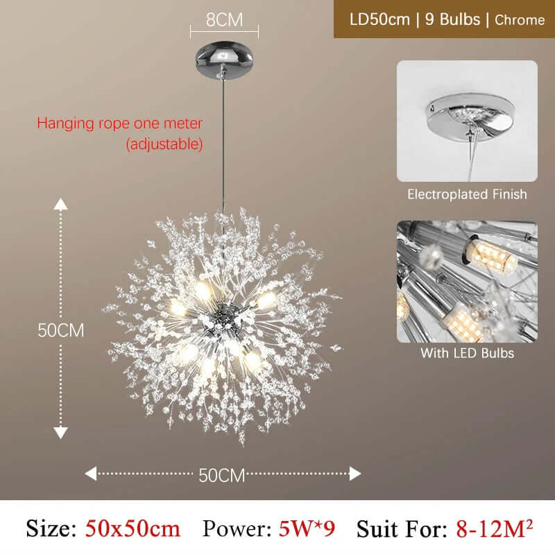 Lustre Cristal Luxe : Éclairage LED Moderne