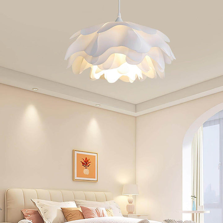 Lampe Pendante Blanche En Forme De Fleur