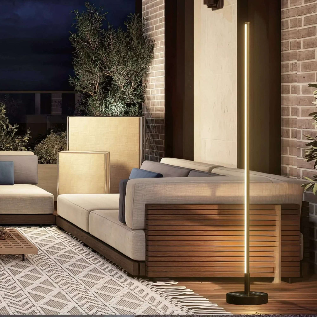 Lampadaire solaire extérieur moderne: Éclairage LED élégant