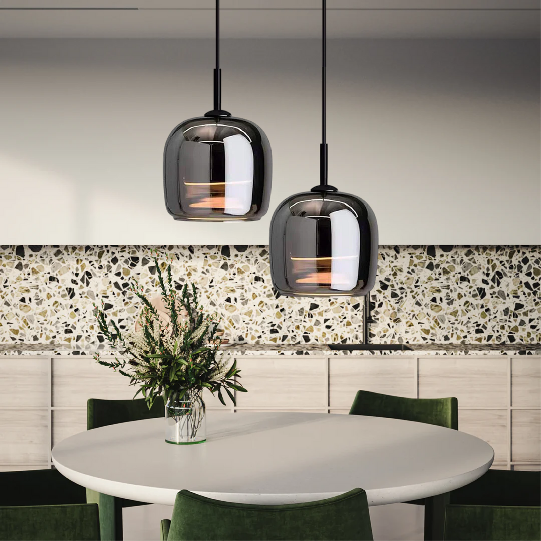 Lampe Pendante Nordique En Verre Noir