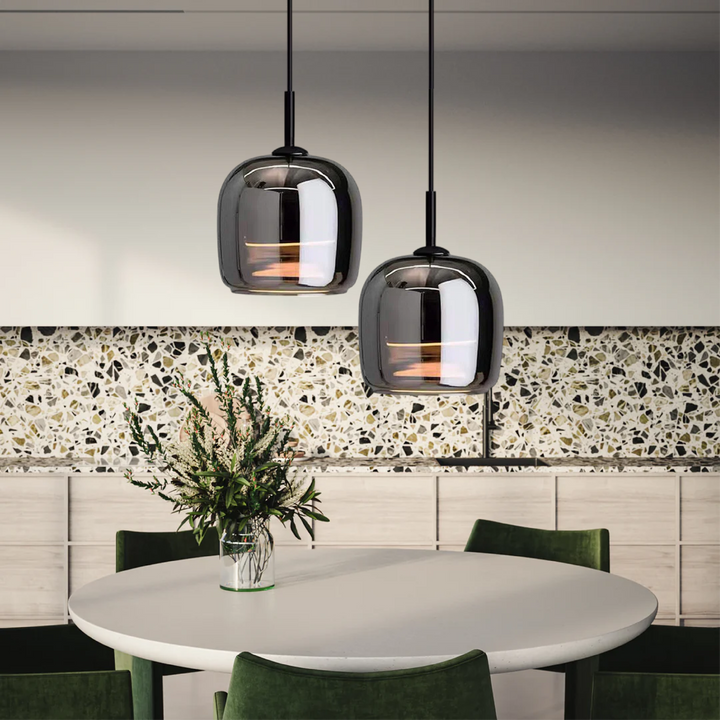Lampe Pendante Nordique En Verre Noir