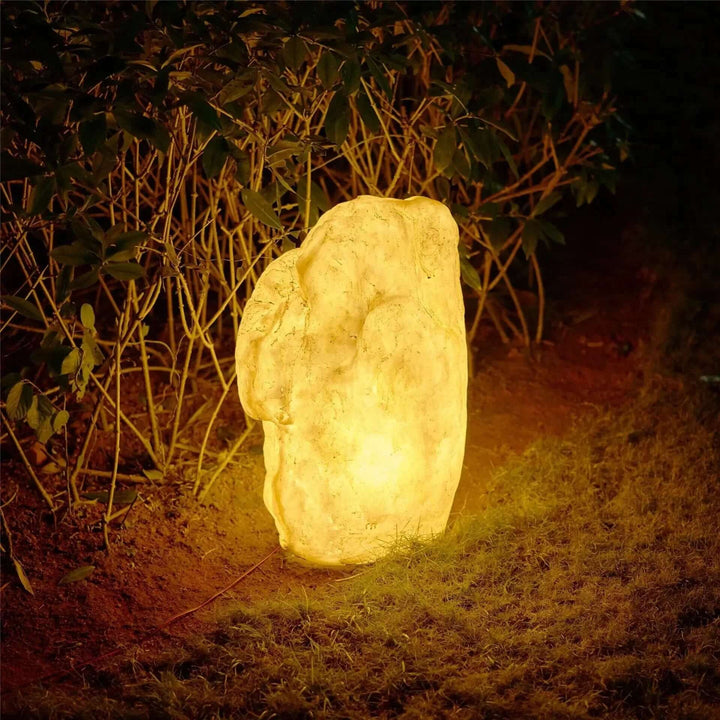 Lampe Extérieure Pierre - Éclairage Solaire & Filaire IP65