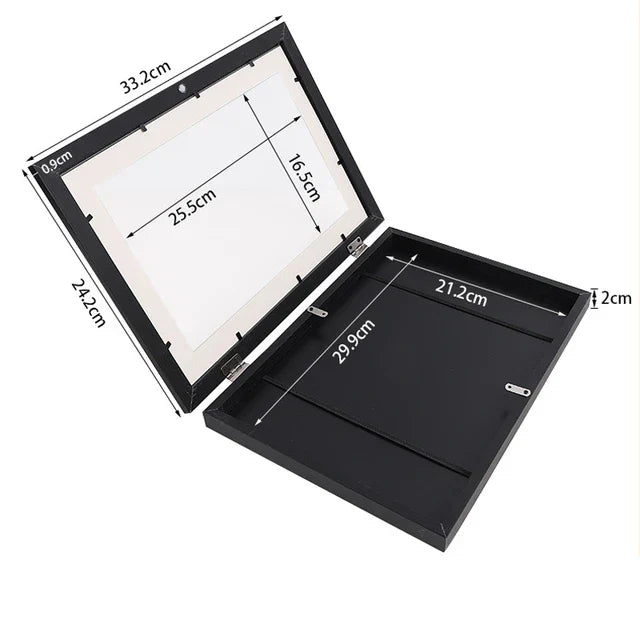 "Cadre photo élégant moderne, capacité 150 dessins, design minimaliste, idéal pour exposer et organiser œuvres d'art à domici