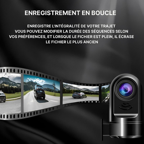 Caméra de surveillance pour voiture, intelligente, écran LCD, GPS intégré, aide ADAS, enregistrement HD, suivis précis.