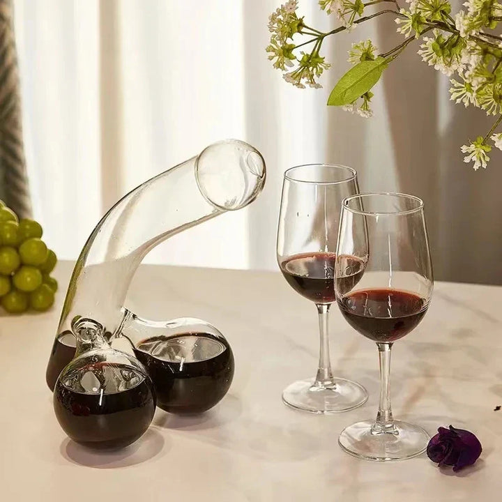 Carafe en verre design pour whisky et vin, élégante et moderne, disponible en 400 ml et 600 ml.