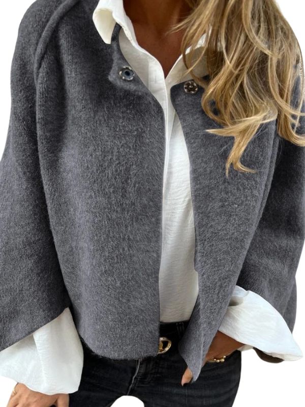 "Cardigan cachemire femme ample élégant Pauline, ouverture frontale, cachemire doux, style décontracté et sophistiqué"