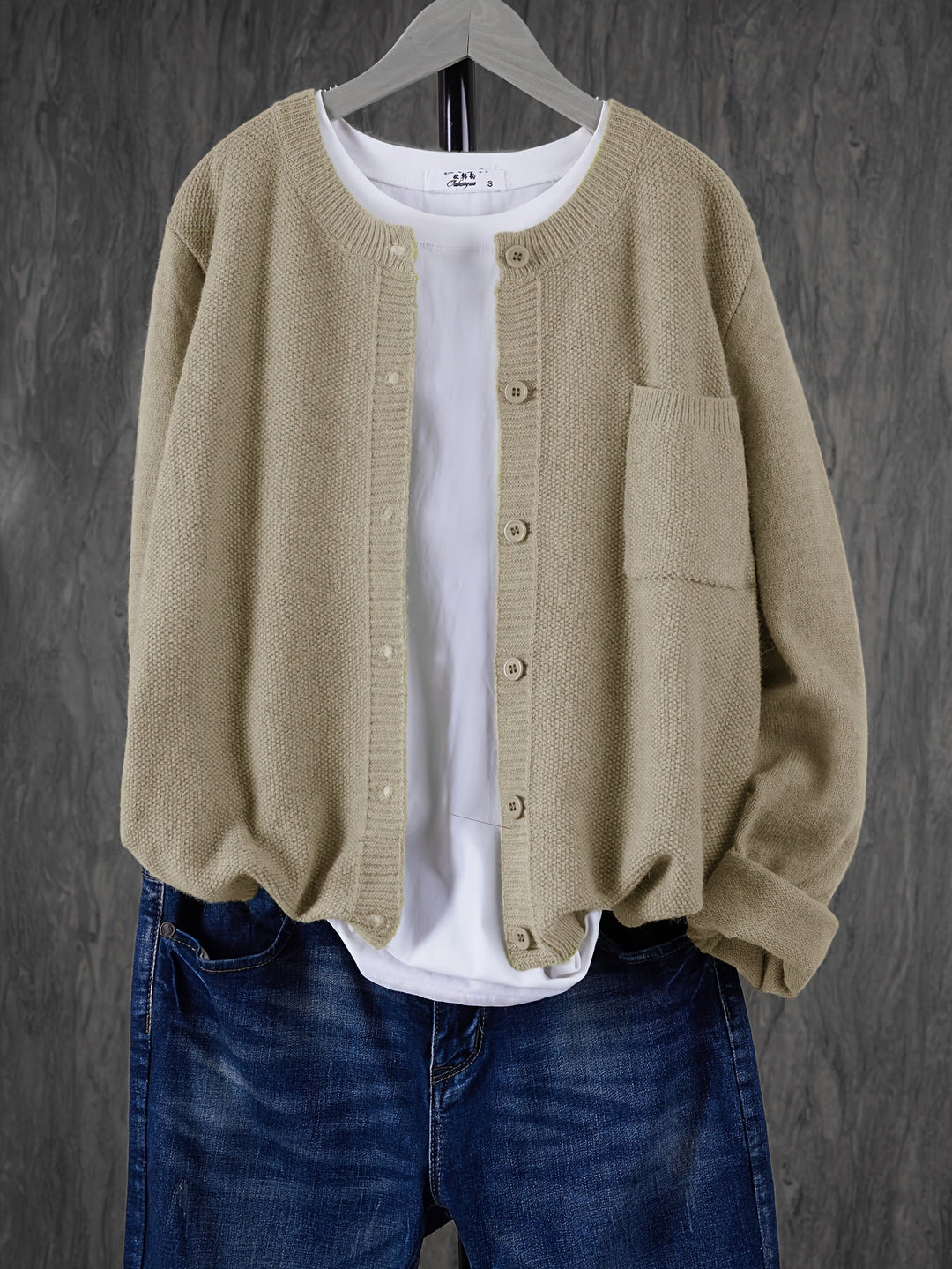 "Cardigan pour femmes, oversize, couleurs vives, poignets côtelés, tissu doux, idéal printemps automne, poches pratiques"