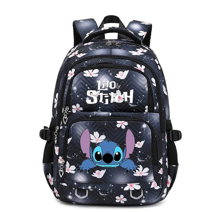 Cartable enfant en polyester résistant, vue de face, bleu, design moderne, bretelles ajustables pour confort et rangement opt