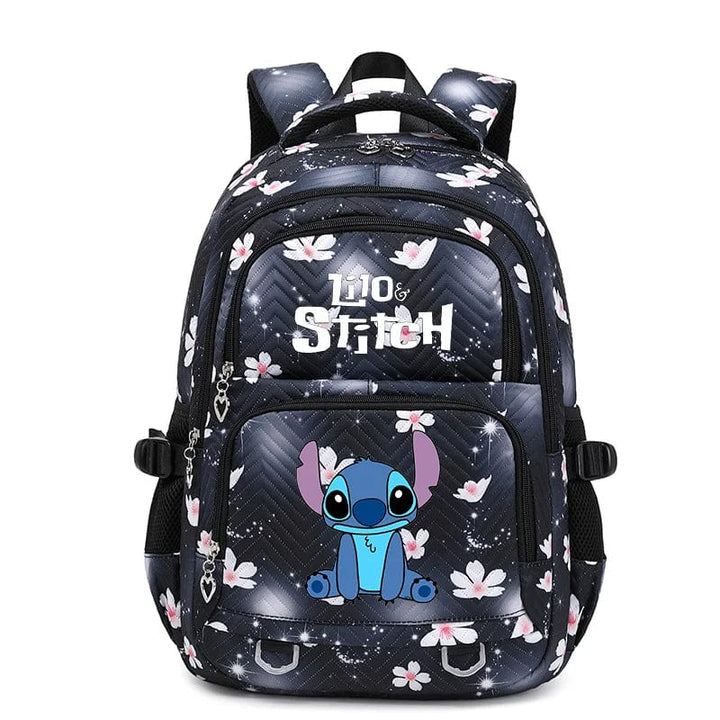 Cartable enfant en polyester résistant, vue de face, bleu, design moderne, bretelles ajustables pour confort et rangement opt