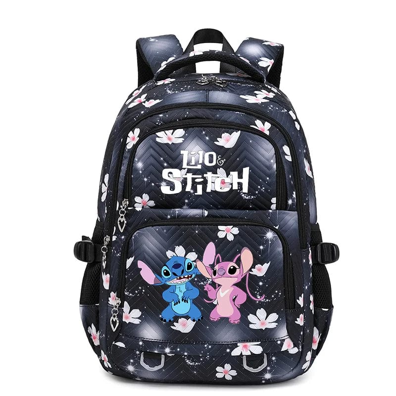 Cartable enfant en polyester résistant, vue de face, bleu, design moderne, bretelles ajustables pour confort et rangement opt