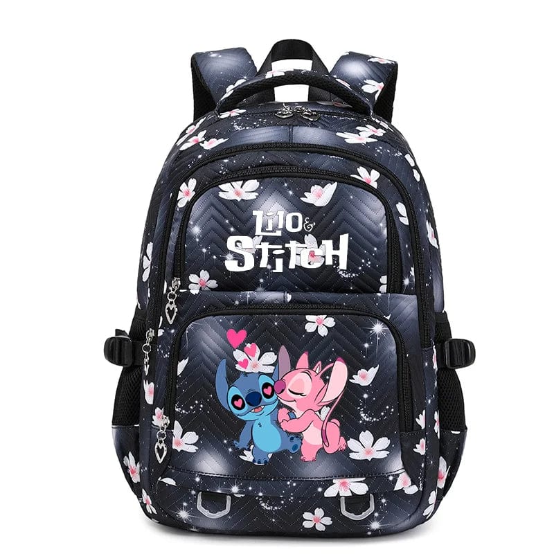 Cartable enfant en polyester résistant, vue de face, bleu, design moderne, bretelles ajustables pour confort et rangement opt