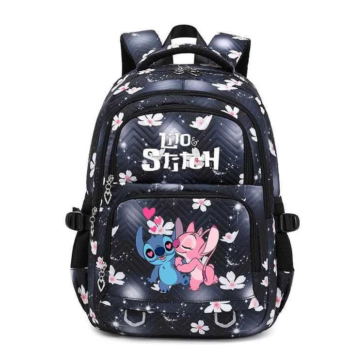 Cartable enfant en polyester résistant, vue de face, bleu, design moderne, bretelles ajustables pour confort et rangement opt