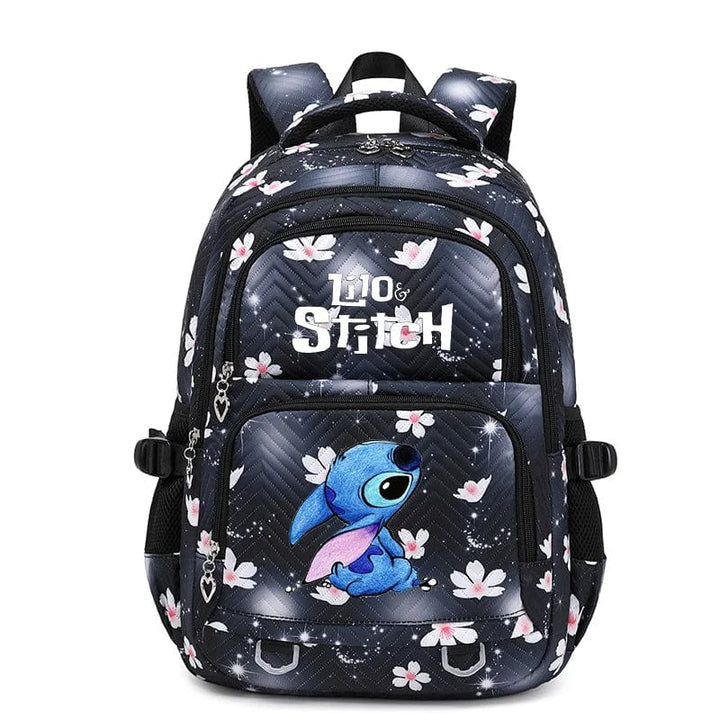 Cartable enfant en polyester résistant, vue de face, bleu, design moderne, bretelles ajustables pour confort et rangement opt