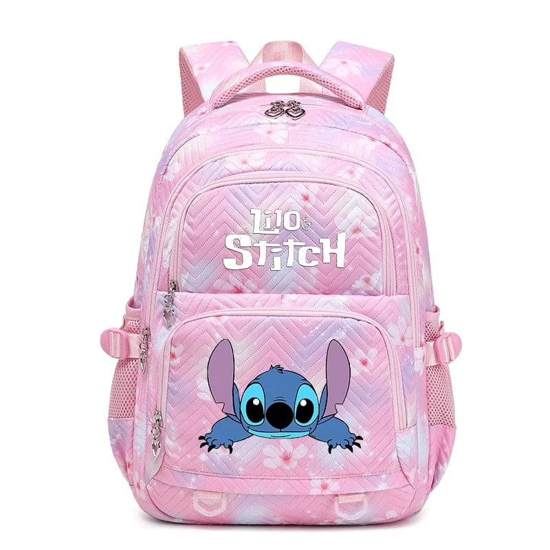 Cartable enfant en polyester résistant, vue de face, bleu, design moderne, bretelles ajustables pour confort et rangement opt