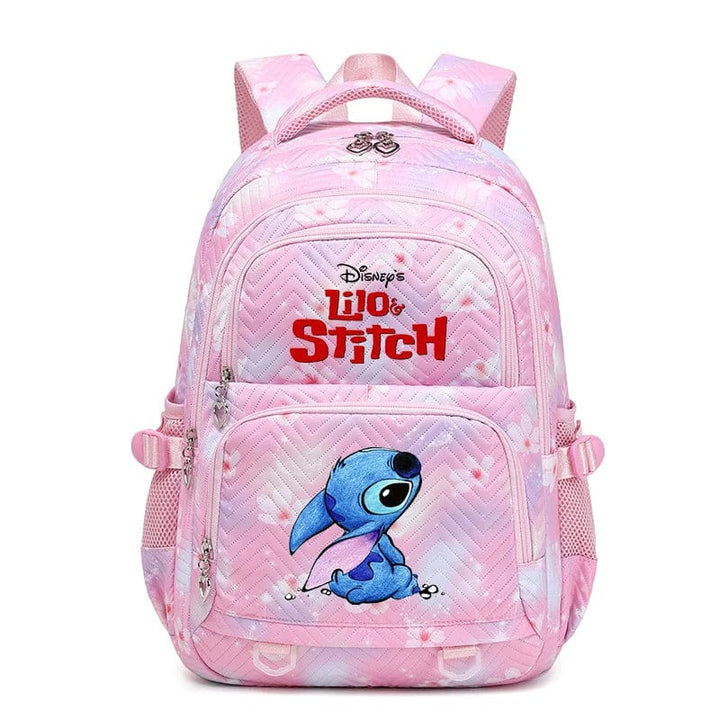 Cartable enfant en polyester résistant, vue de face, bleu, design moderne, bretelles ajustables pour confort et rangement opt