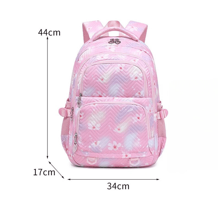 Cartable enfant en polyester résistant, vue de face, bleu, design moderne, bretelles ajustables pour confort et rangement opt