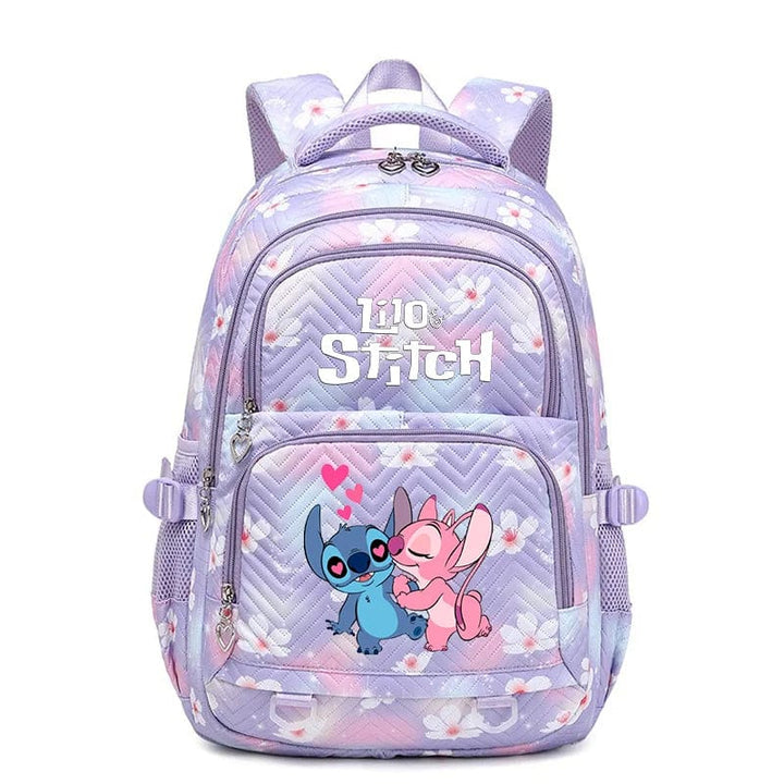 Cartable enfant en polyester résistant, vue de face, bleu, design moderne, bretelles ajustables pour confort et rangement opt