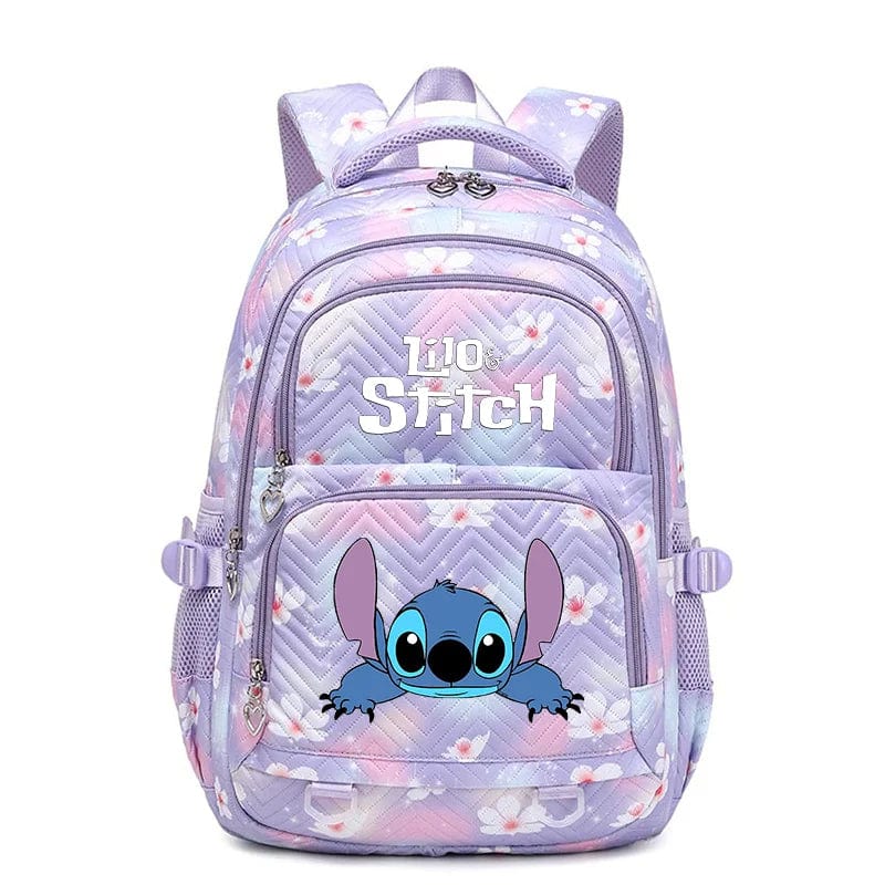 Cartable enfant en polyester résistant, vue de face, bleu, design moderne, bretelles ajustables pour confort et rangement opt