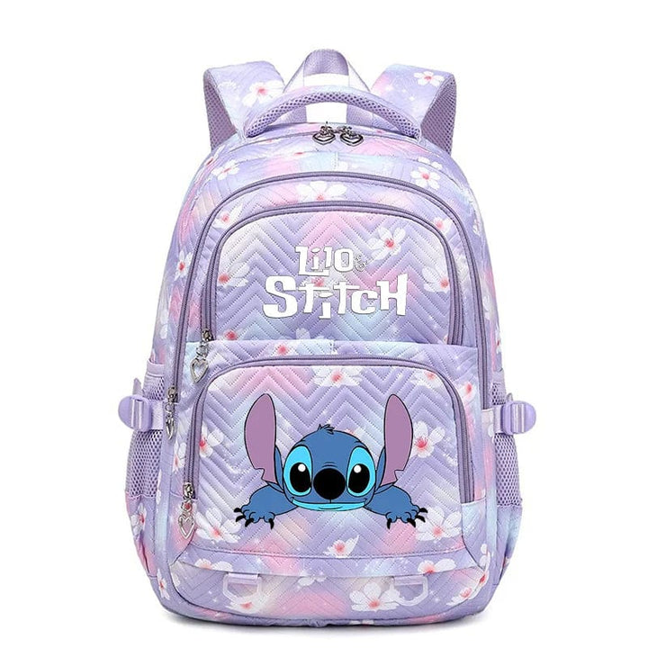 Cartable enfant en polyester résistant, vue de face, bleu, design moderne, bretelles ajustables pour confort et rangement opt