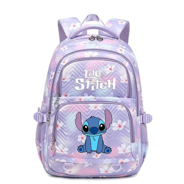 Cartable enfant en polyester résistant, vue de face, bleu, design moderne, bretelles ajustables pour confort et rangement opt