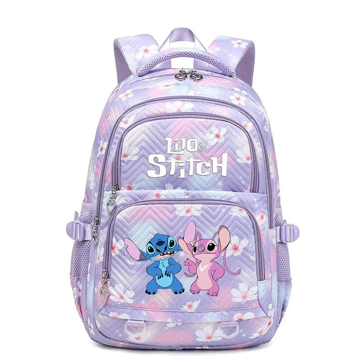 Cartable enfant en polyester résistant, vue de face, bleu, design moderne, bretelles ajustables pour confort et rangement opt