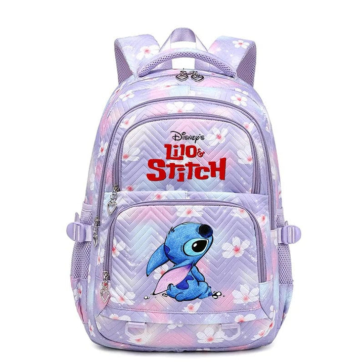Cartable enfant en polyester résistant, vue de face, bleu, design moderne, bretelles ajustables pour confort et rangement opt