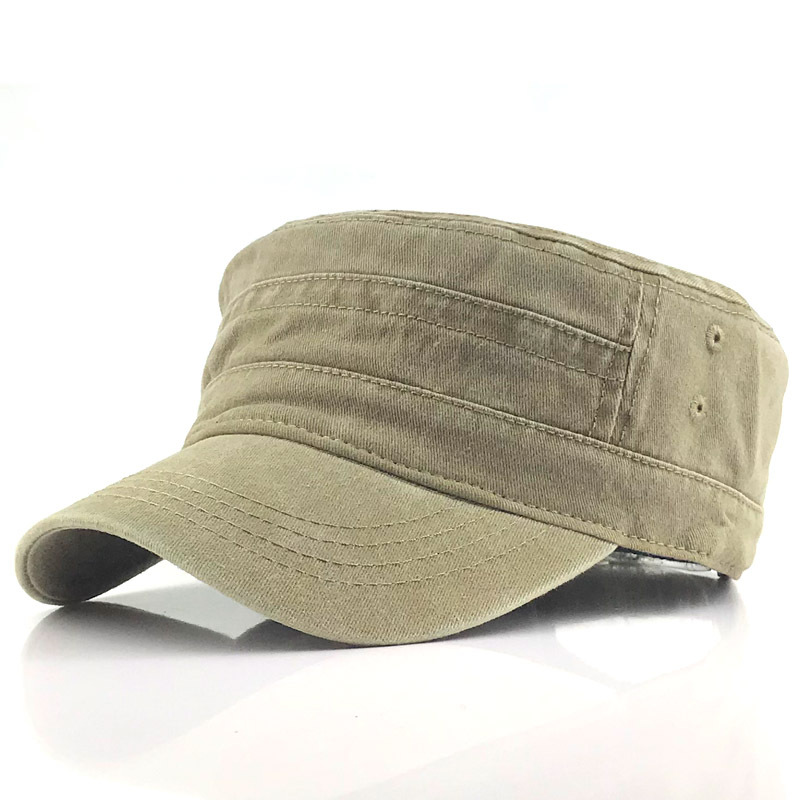 "Casquette militaire rétro ajustable pour homme, coloris bleu foncé, offrant style vintage et confort moderne."