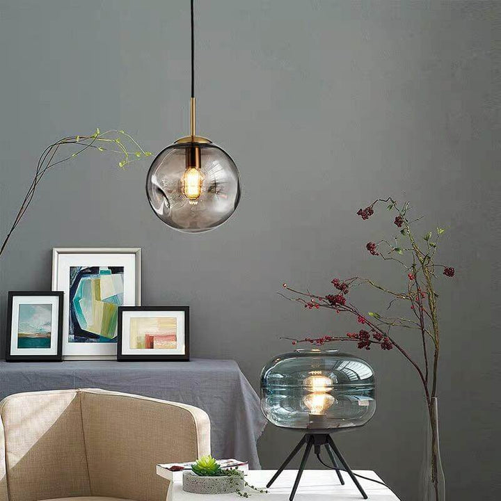 Brikey - Lampe Suspendue Sphérique En Verre