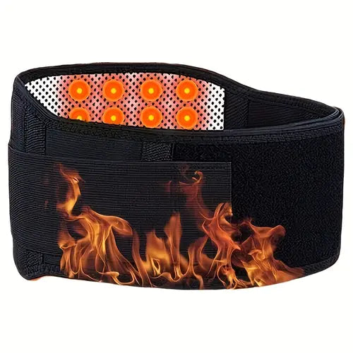 "Ceinture chauffante ergonomique pour dos, design élégant, chaleur enveloppante, soulagement musculaire discret."
