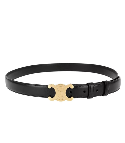 "Ceinture en cuir pour femmes avec élégante boucle dorée, accessoire chic et polyvalent pour sublimer votre style."