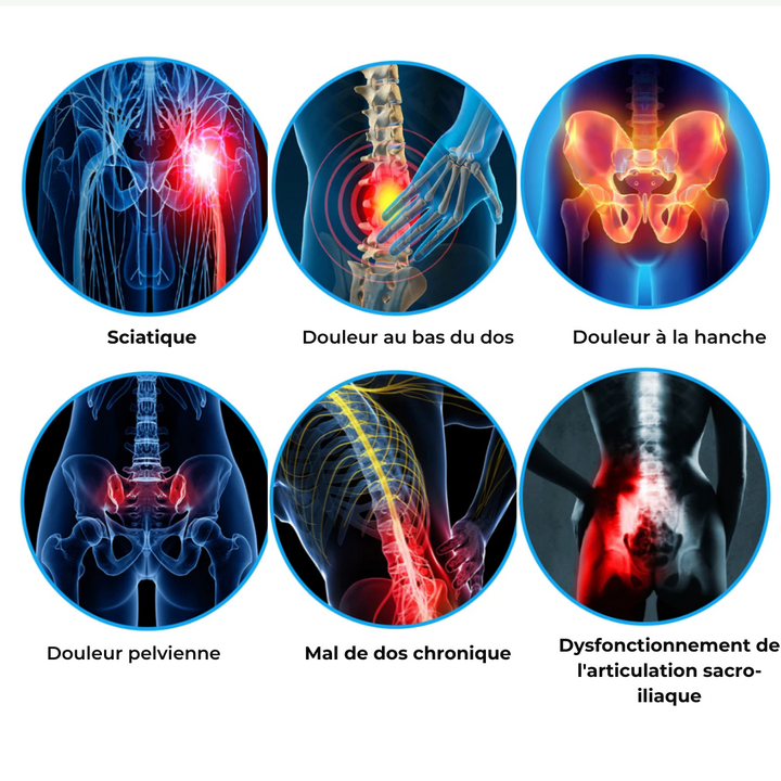 Ergonomiczny pas lędźwiowy, czarny, regulowany, do łagodzenia bólu pleców i codziennego komfortu, do dyskretnego użytku