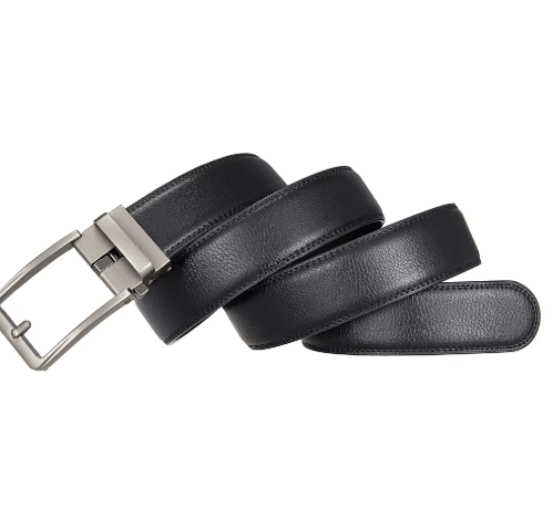 "Ceinture SmartBelt sans trou noire, élégante, ajustable, accessoire mode femme, design moderne polyvalent."