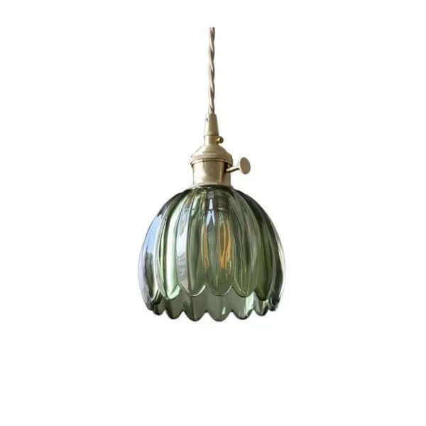Suspension Fleurs Verre Style Rétro Japonais