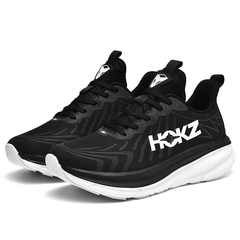 "Chaussure de sport ultra-légère blanche unisexe, semelle rembourrée, idéale pour course et fitness, design moderne."