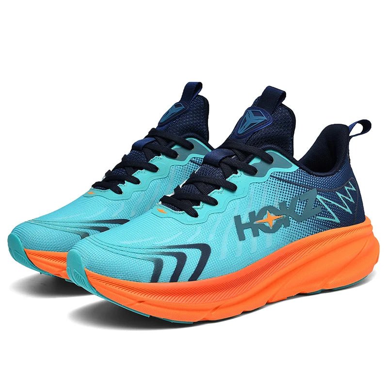 "Chaussure de sport ultra-légère blanche unisexe, semelle rembourrée, idéale pour course et fitness, design moderne."