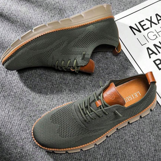 "Chaussure homme élégante et confortable avec design chic en matériau flyknit respirant pour un style intemporel"