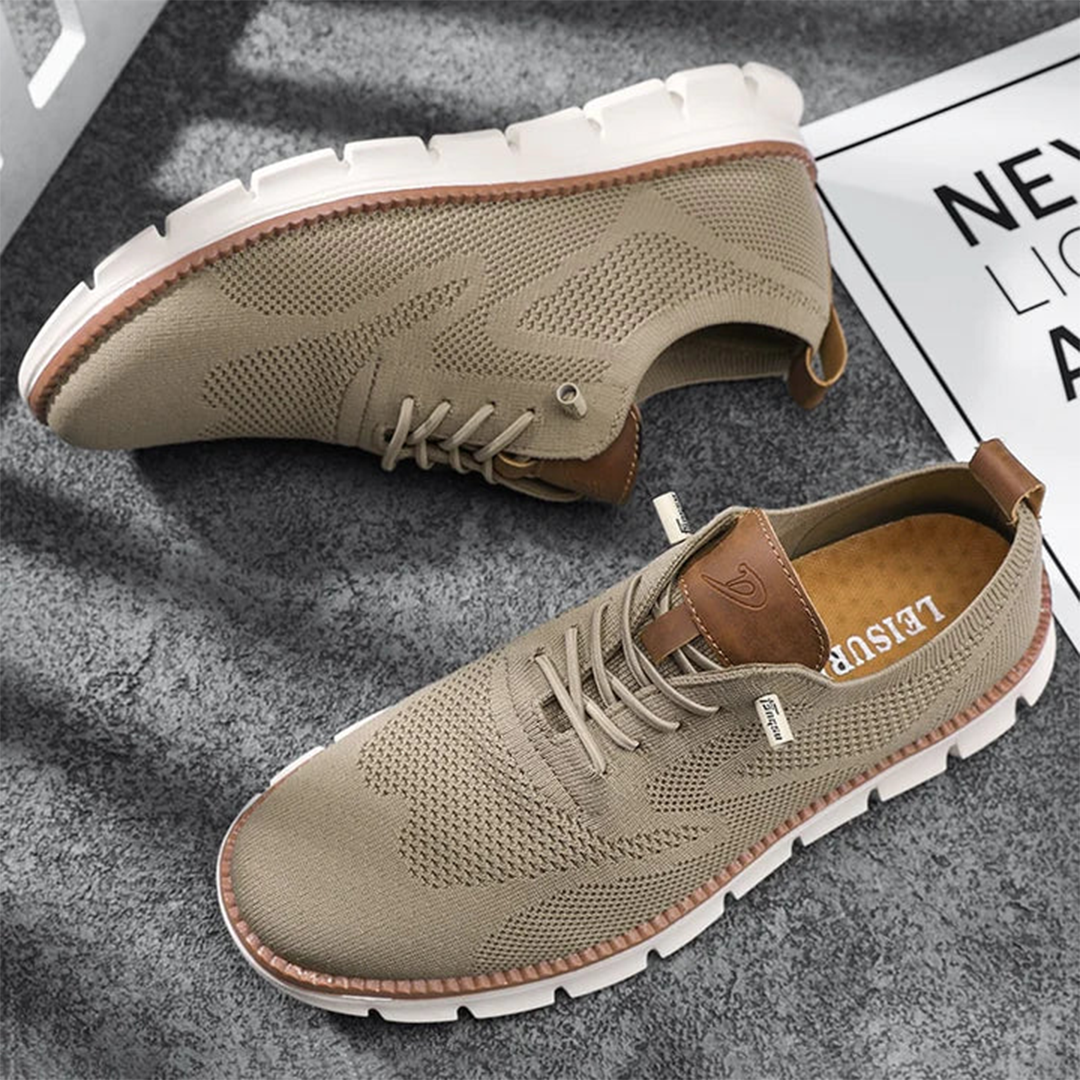 "Chaussure homme élégante et confortable avec design chic en matériau flyknit respirant pour un style intemporel"