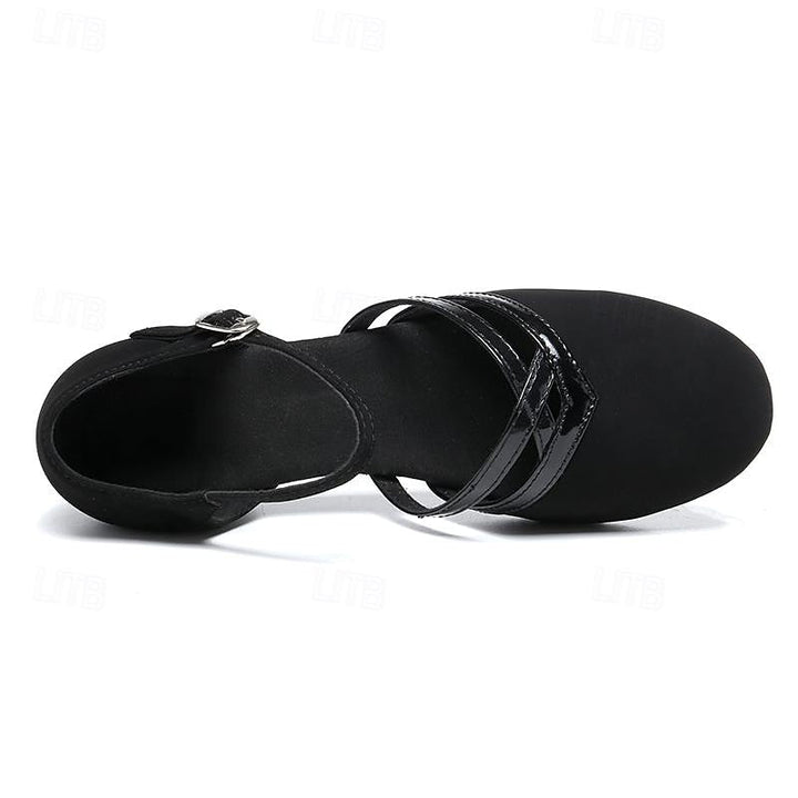 Chaussures à talon bas pour danse moderne, élégantes et confortables, design sophistiqué pour femmes, semelle antidérapante.