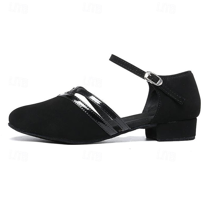 Chaussures à talon bas pour danse moderne, élégantes et confortables, design sophistiqué pour femmes, semelle antidérapante.