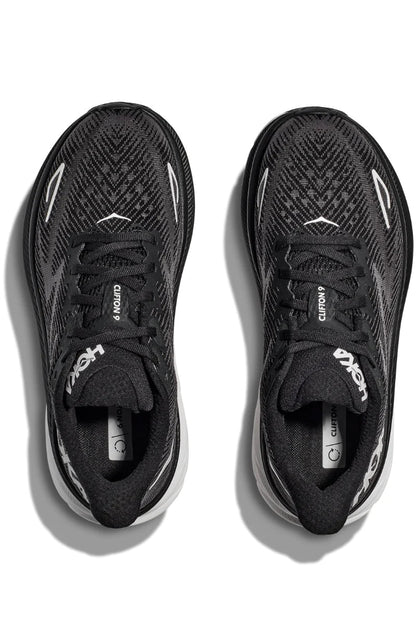 "Chaussures de course unisexes légères Hoka Clifton 9, design moderne, tige mesh respirant pour performance et confort"
