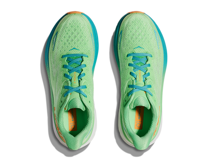 "Chaussures de course unisexes légères Hoka Clifton 9, design moderne, tige mesh respirant pour performance et confort"