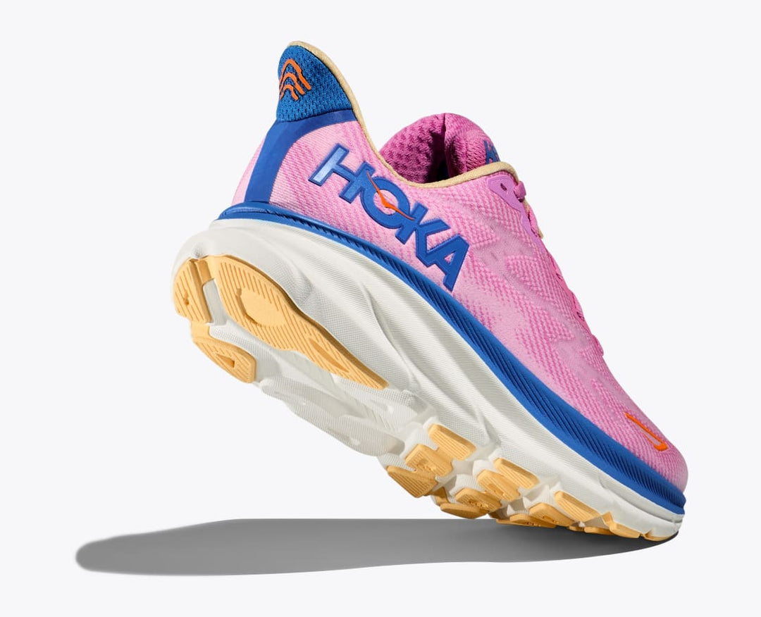 "Chaussures de course unisexes légères Hoka Clifton 9, design moderne, tige mesh respirant pour performance et confort"