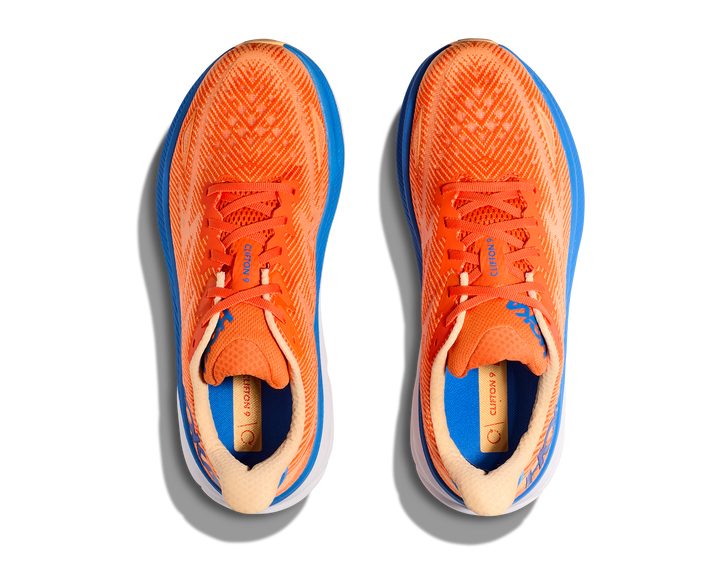 "Chaussures de course unisexes légères Hoka Clifton 9, design moderne, tige mesh respirant pour performance et confort"