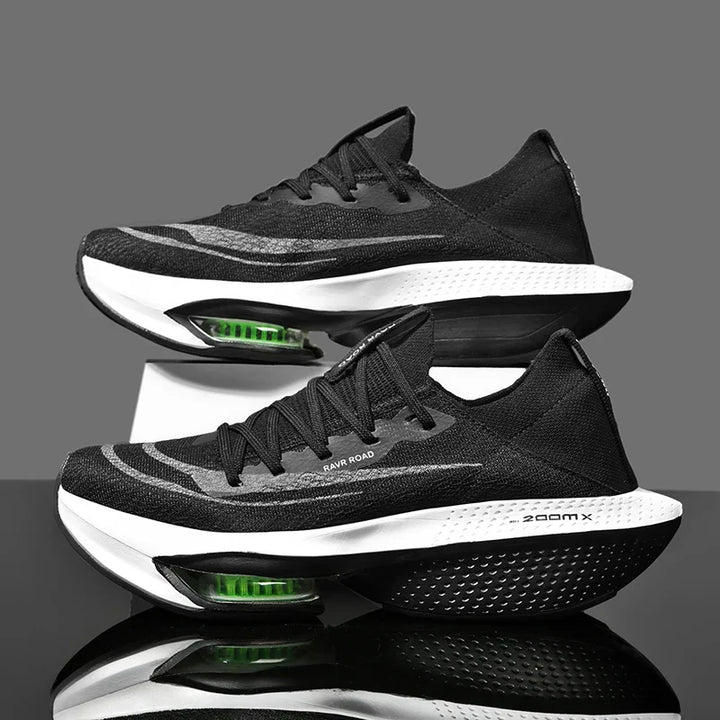 "Chaussures de running légères Stride Air pour femmes, vue latérale, design gris, technologie Airflow pour respirabilité."