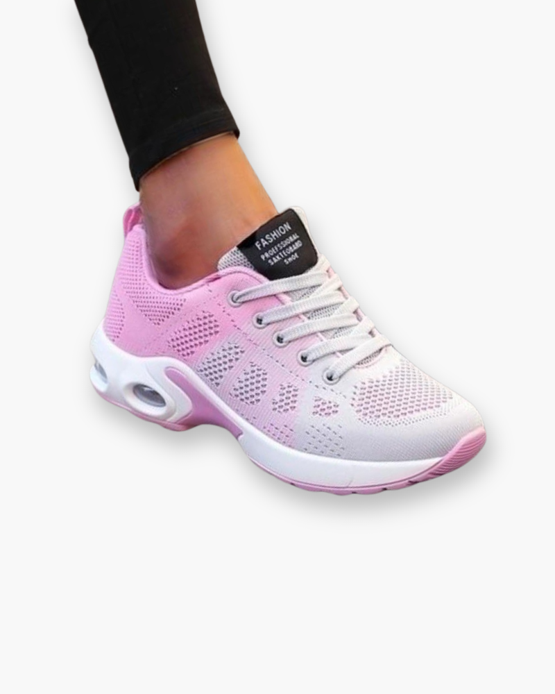 "Chaussures de sport légères pour femme, design moderne, tissu respirant, semelle amortissante, couleur attrayante."