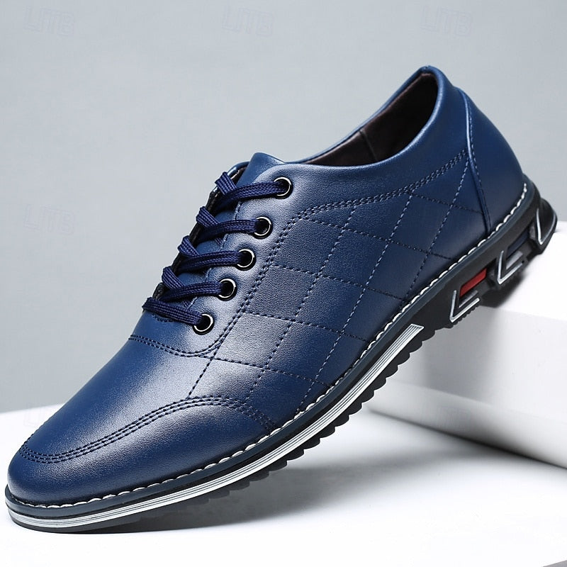 "Chaussures en cuir souple marron pour hommes, design chic et élégance diurne, parfaites pour toutes occasions."